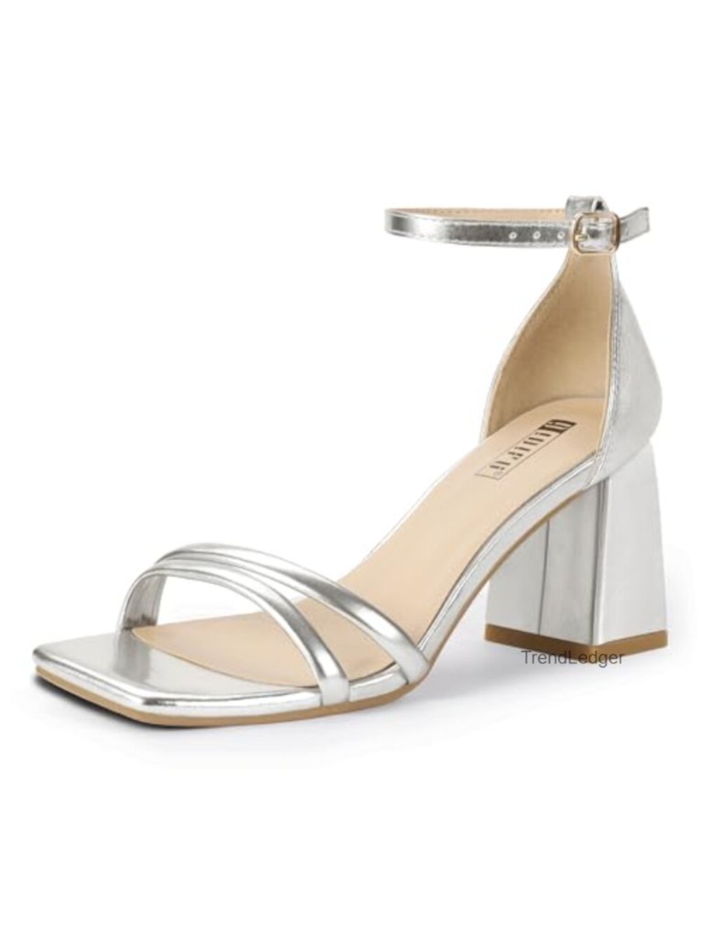 Strappy Chunky Block Heel Square Toe Heeled Sandals Ankle Strap
